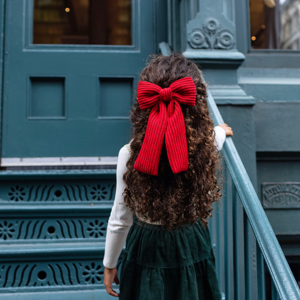 Little English | Little Girl Hair Accessories - Large Red Bow