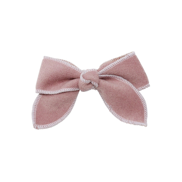 Cutwork Lace Floral Small Bow Clip