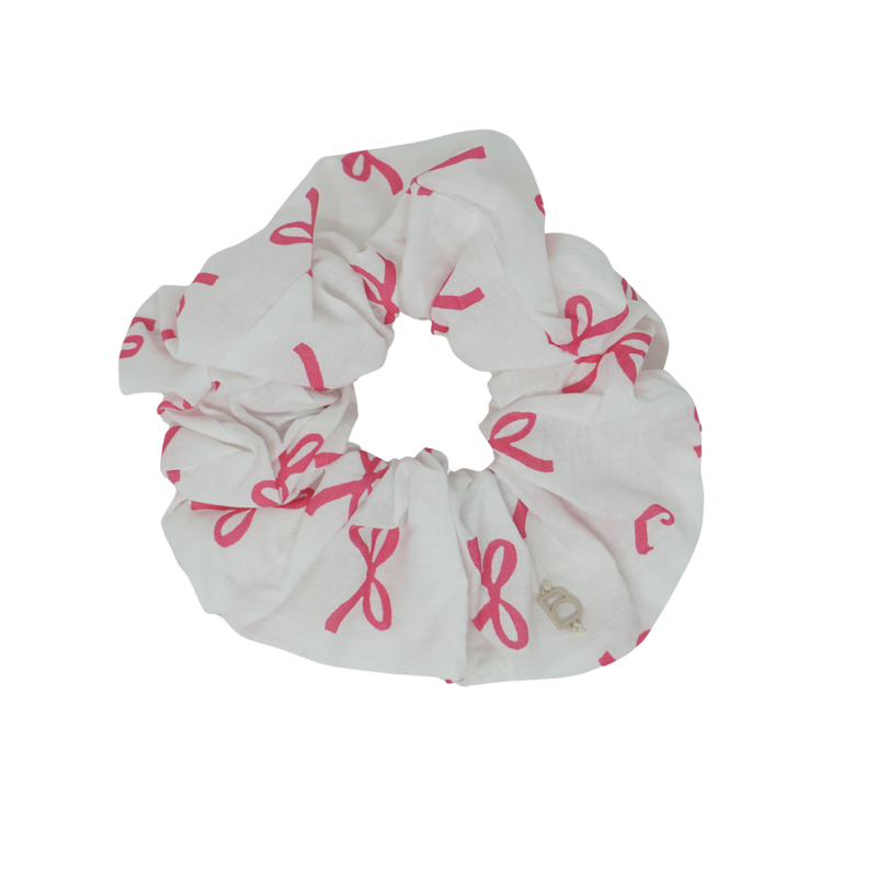 Cotton Bow Print Scrunchie