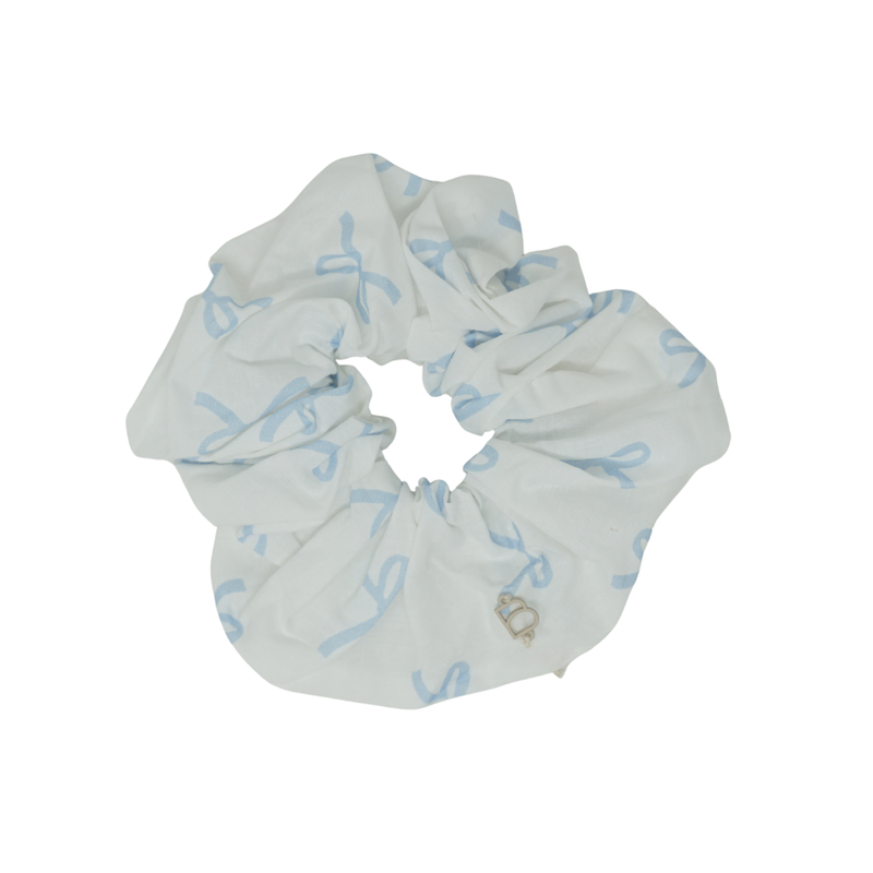 Cotton Bow Print Scrunchie
