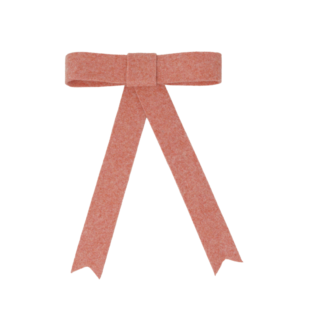 Brushed Wool Large Bow Clip
