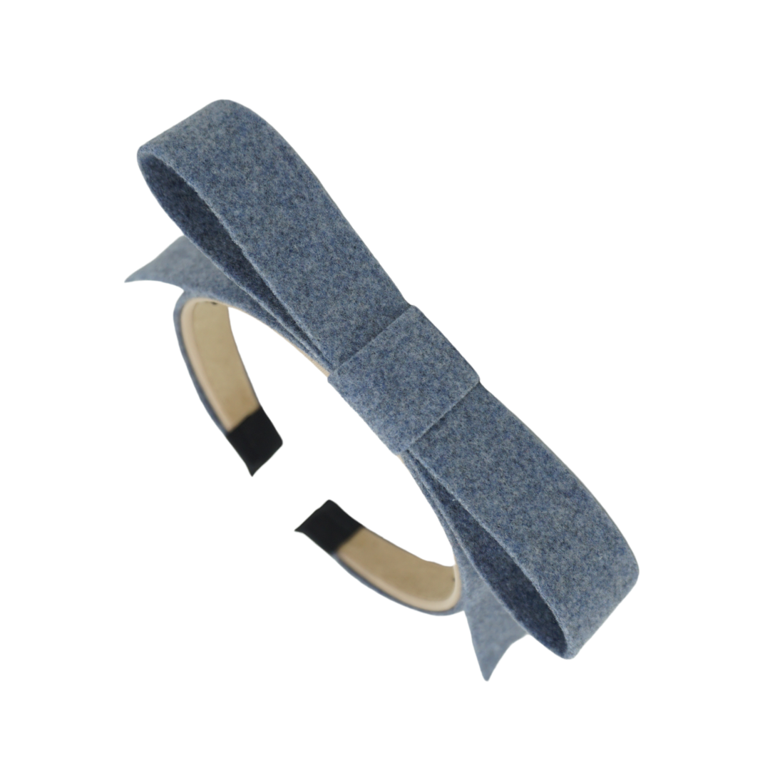 Brushed Wool Luxe Bow Headband