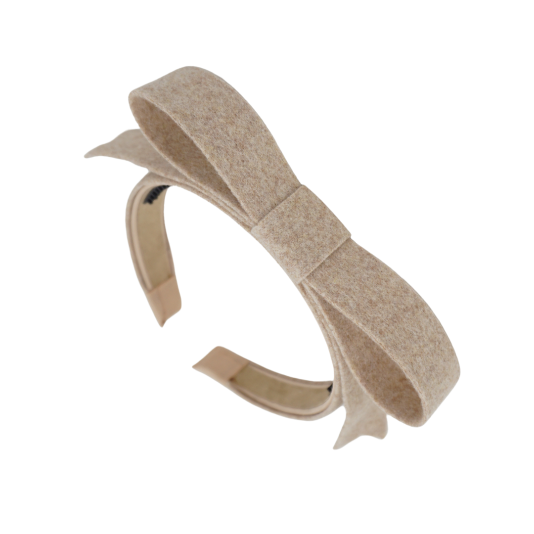 Brushed Wool Luxe Bow Headband