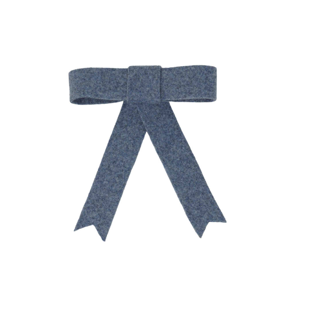 Brushed Wool Medium Bow Clip