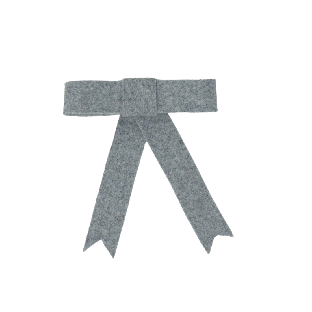 Brushed Wool Medium Bow Clip