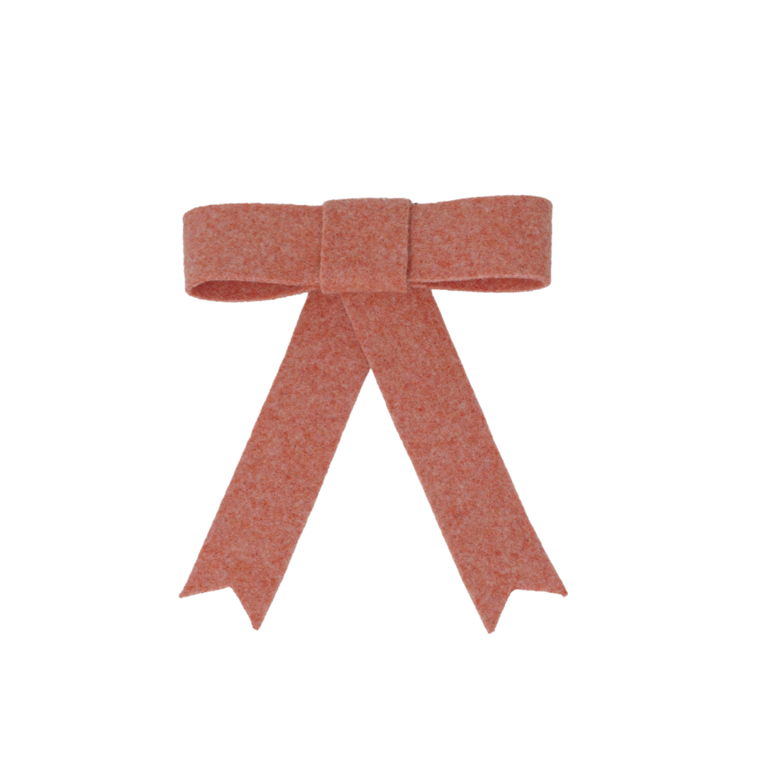 Brushed Wool Medium Bow Clip