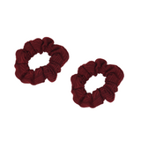 Cable Collection Mini Scrunchie Set - Burgundy