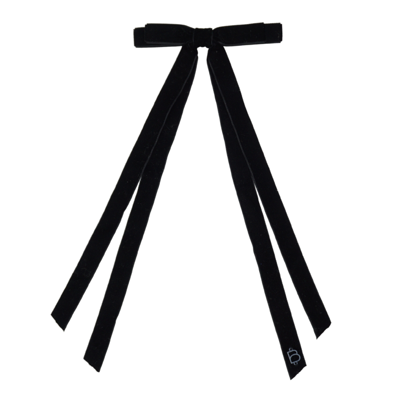 Classic Thin Velvet Large Long Tail Clip