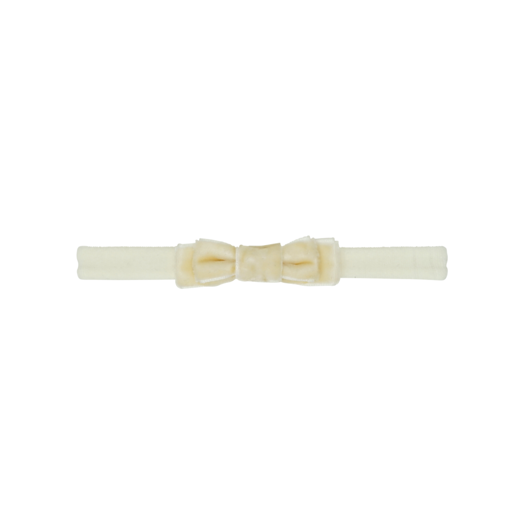 Classic Thin Velvet Mini Petite Nylon Bow Band