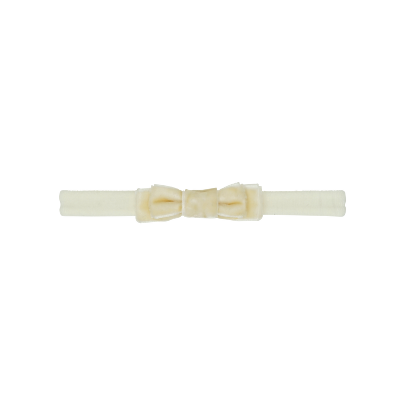 Classic Thin Velvet Mini Petite Nylon Bow Band