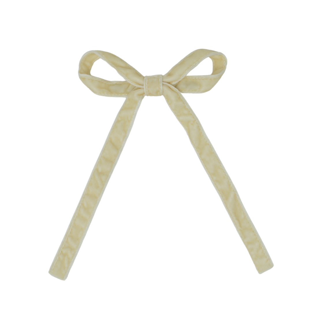 Classic Velvet FW25 Large Bow Clip - Cream