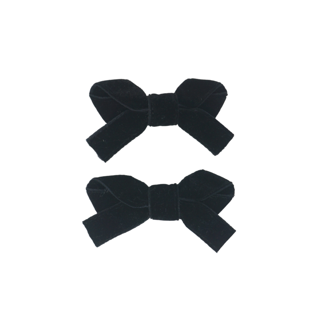 Classic Velvet FW25 Mini Bow Clip Set - Black