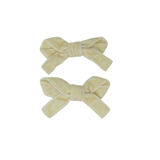 Classic Velvet FW25 Mini Bow Clip Set - Cream