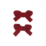 Classic Velvet FW25 Mini Bow Clip Set - Red