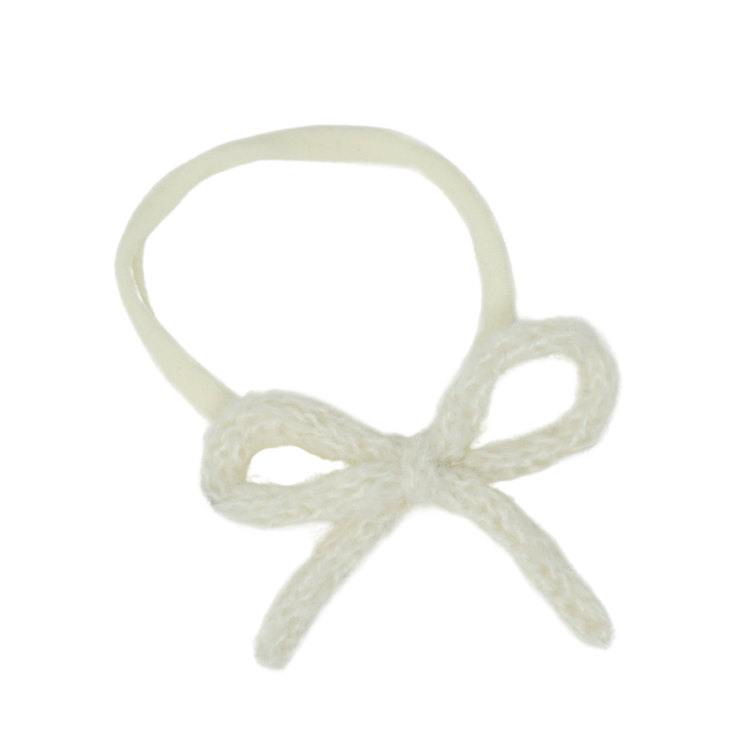 Knit Winter Rope Baby Nylon Band - Ivory