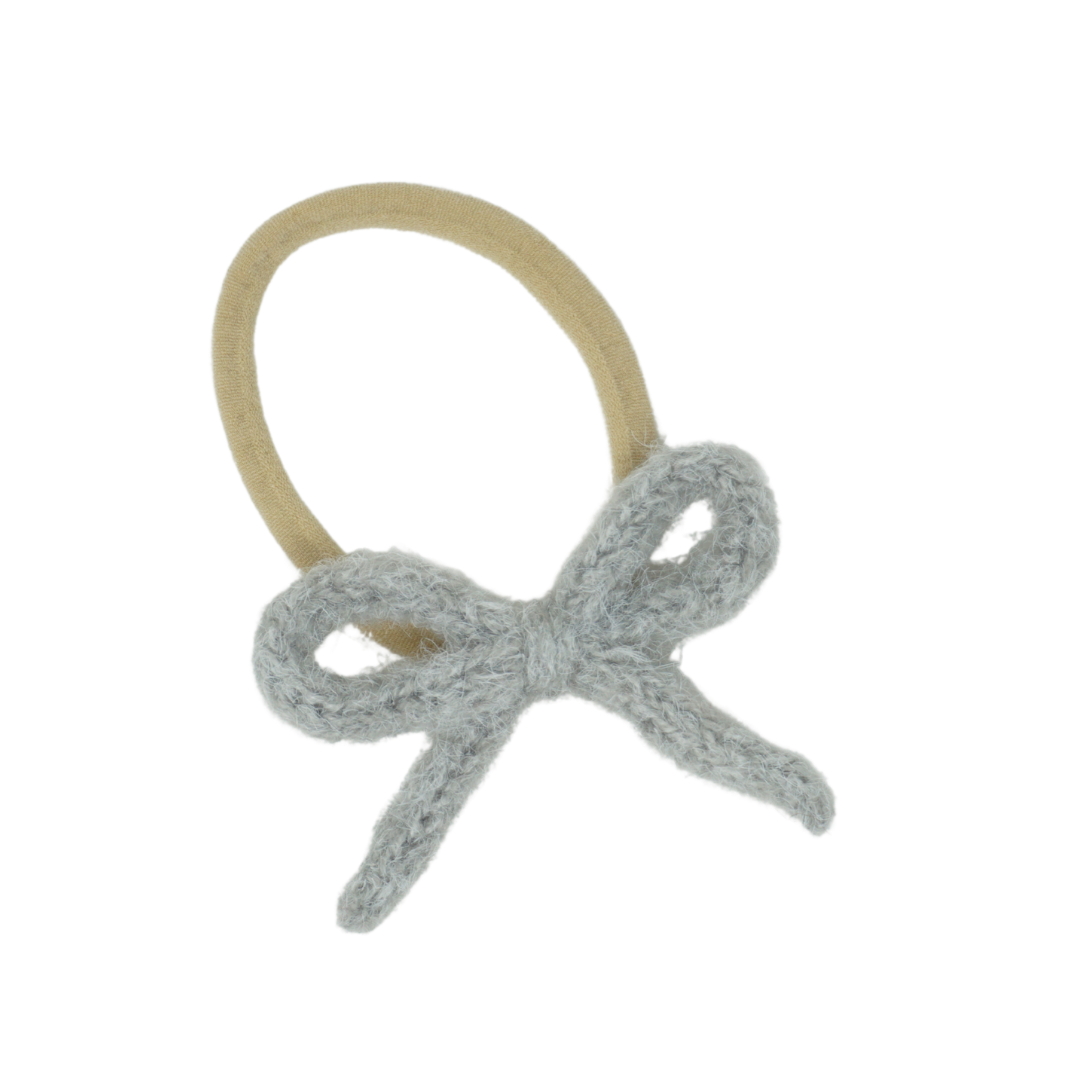 Knit Winter Rope Baby Nylon Band - Light Gray