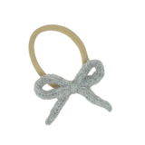 Knit Winter Rope Baby Nylon Band - Light Gray
