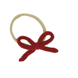 Knit Winter Rope Baby Nylon Band - Winter Red
