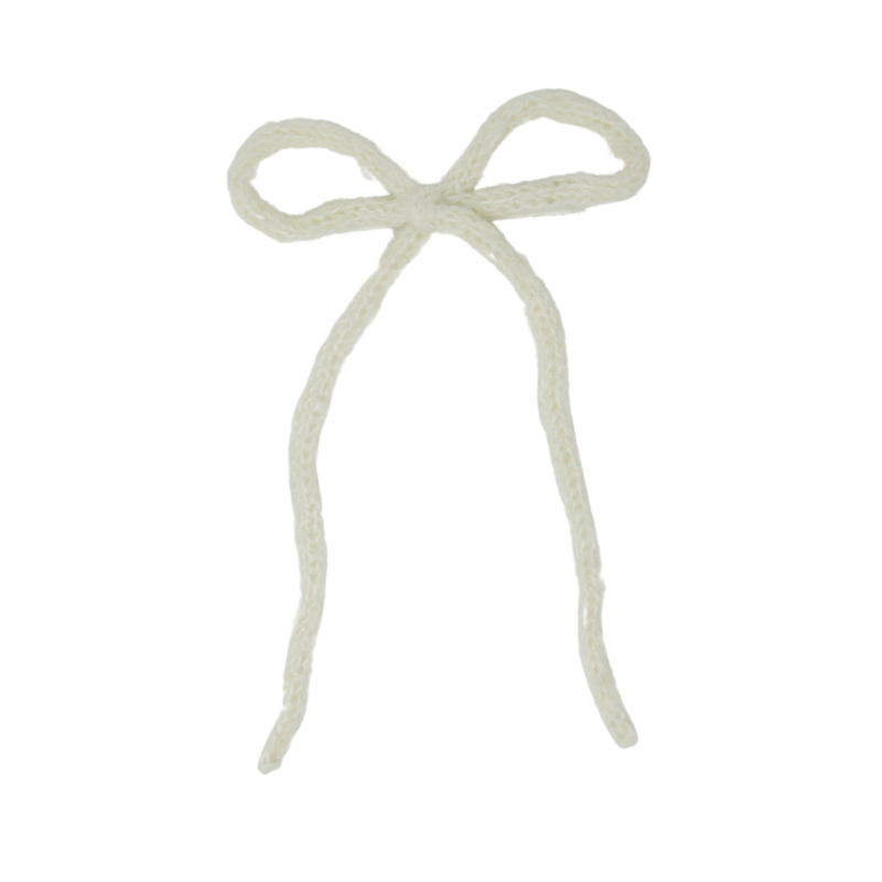Knit Winter Rope Large Bow Clip