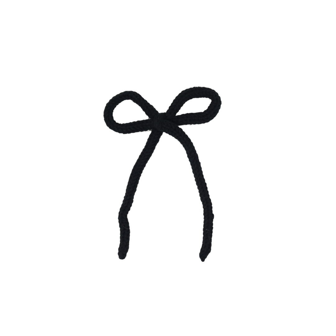 Knit Winter Rope Medium Bow Clip