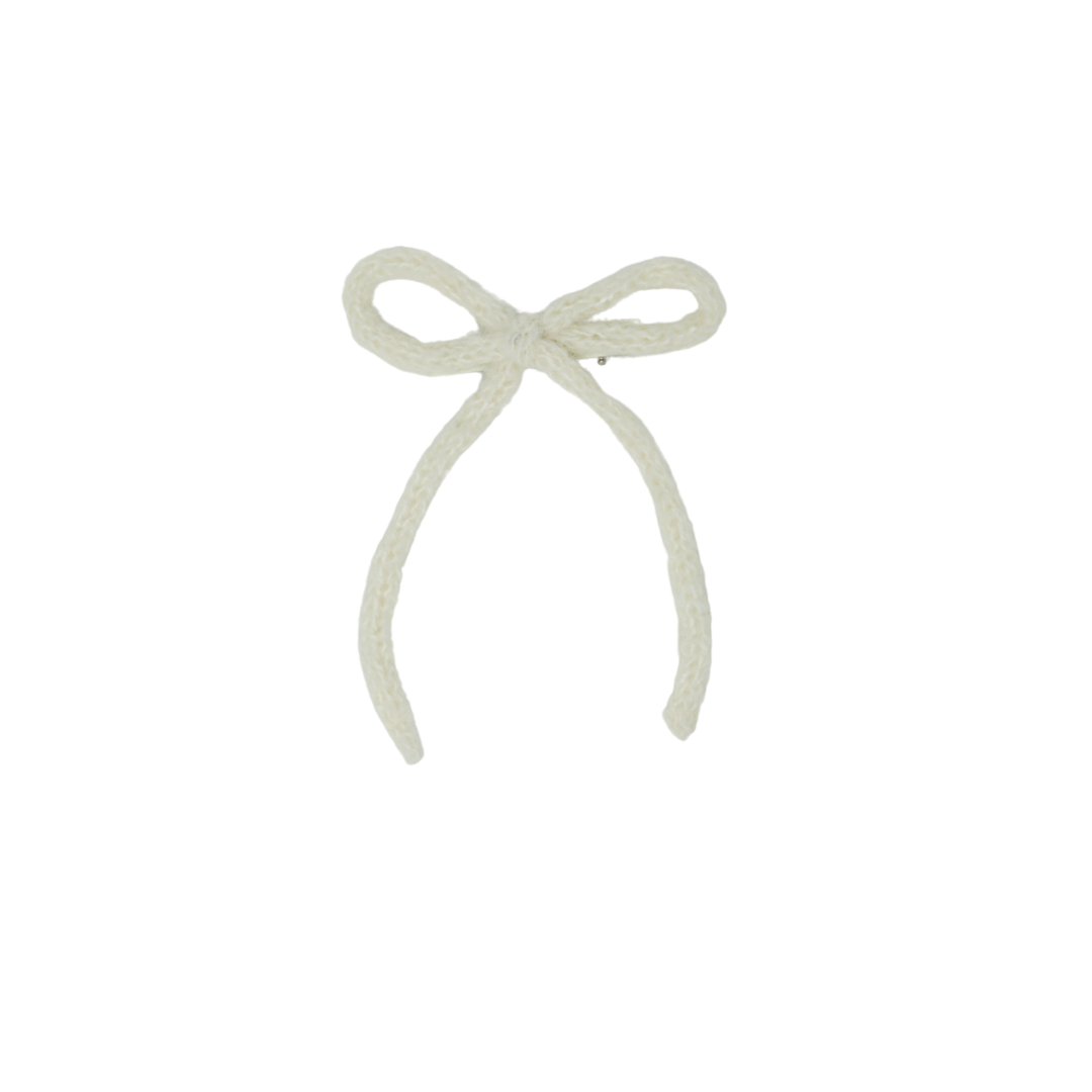 Knit Winter Rope Medium Bow Clip