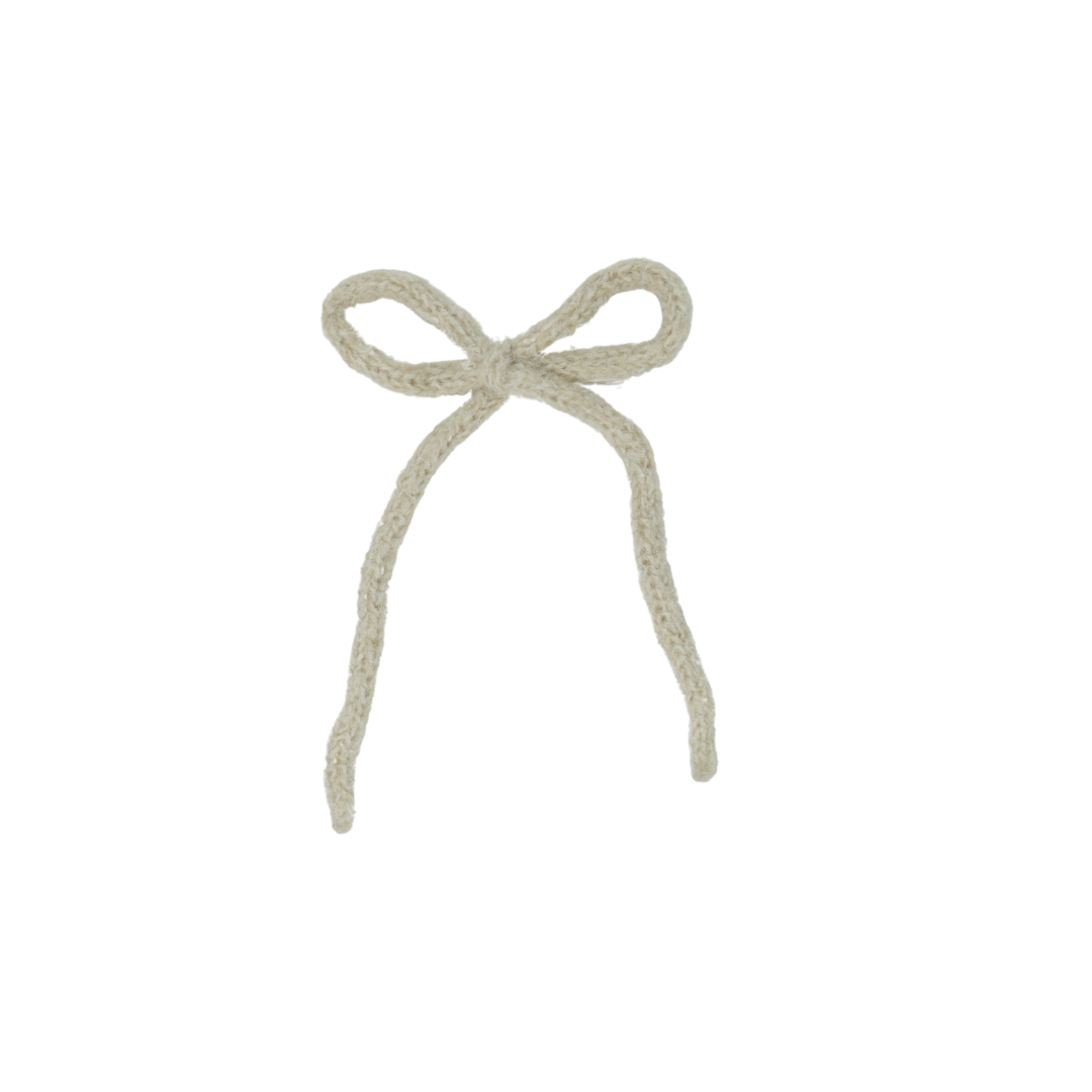 Knit Winter Rope Medium Bow Clip