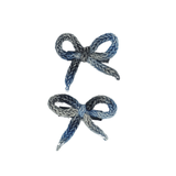 Knit Winter Rope Mini Bow Clip Set