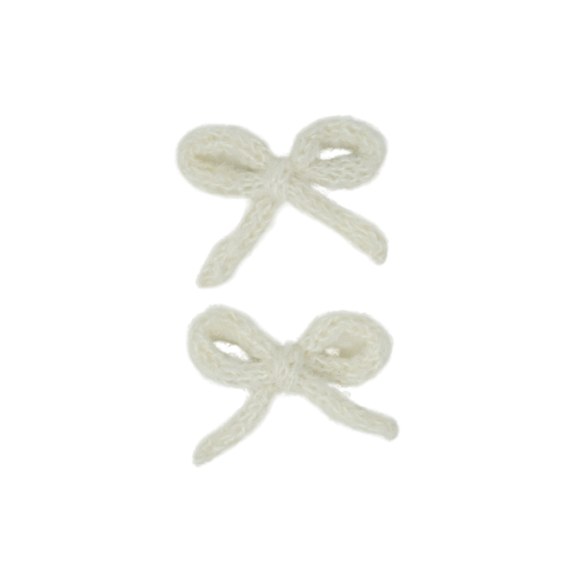 Knit Winter Rope Mini Bow Clip Set