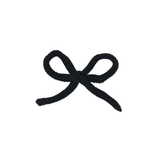 Knit Winter Rope Petite Bow Clip - Black