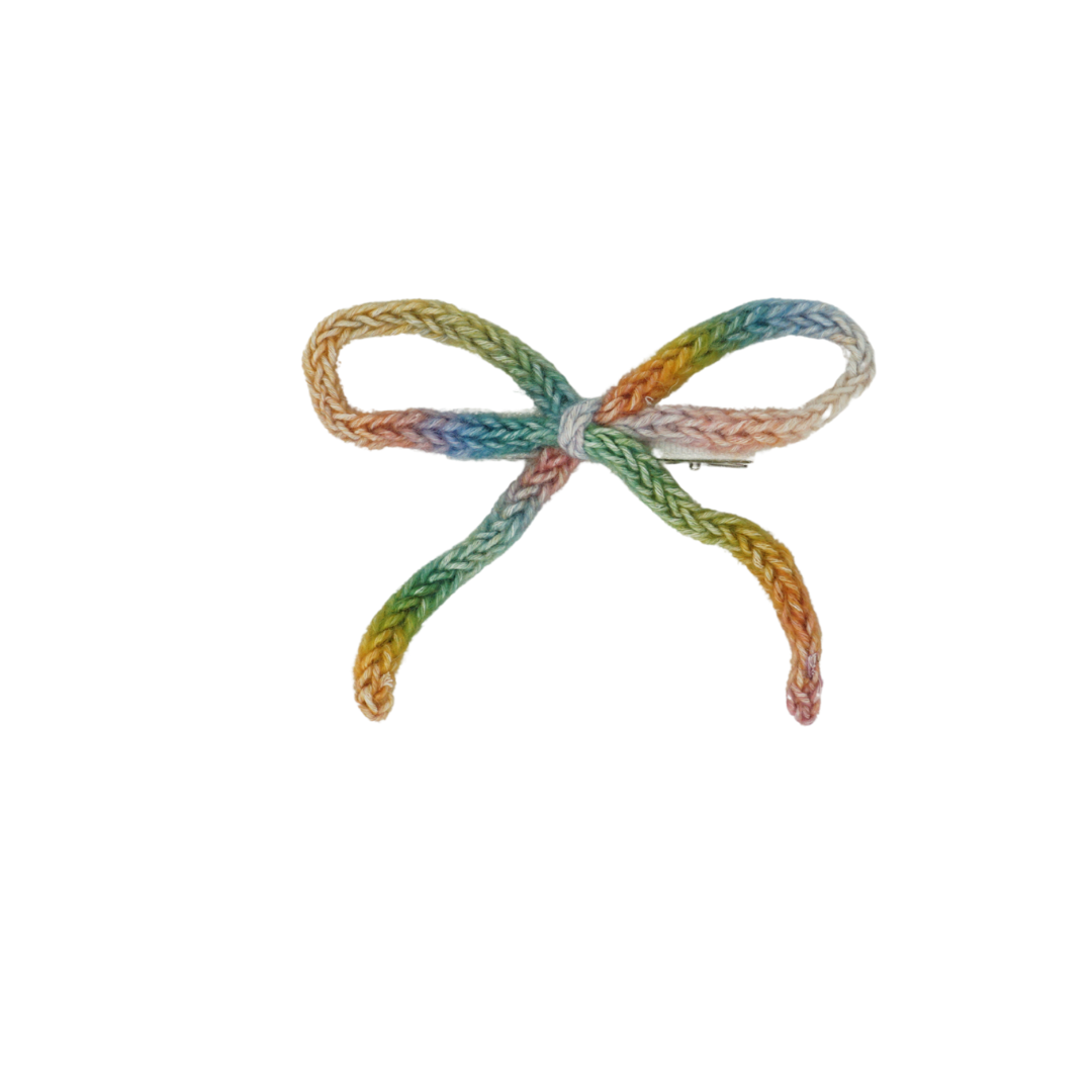 Knit Winter Rope Petite Bow Clip