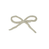Knit Winter Rope Petite Bow Clip - Oatmeal
