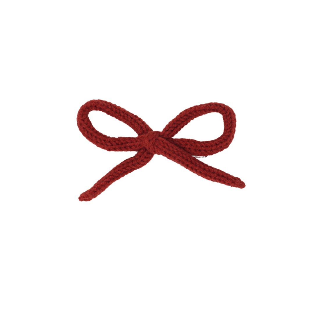 Knit Winter Rope Petite Bow Clip