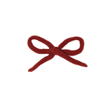 Knit Winter Rope Petite Bow Clip - Winter Red
