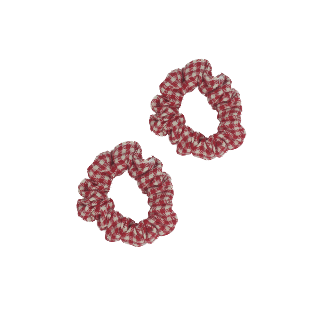 Wooly Gingham Mini Scrunchie Set