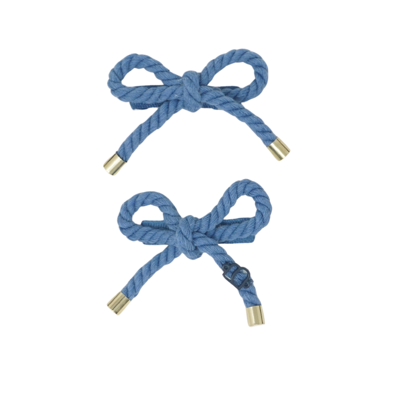 Nautical Rope Mini Bow Clip Set