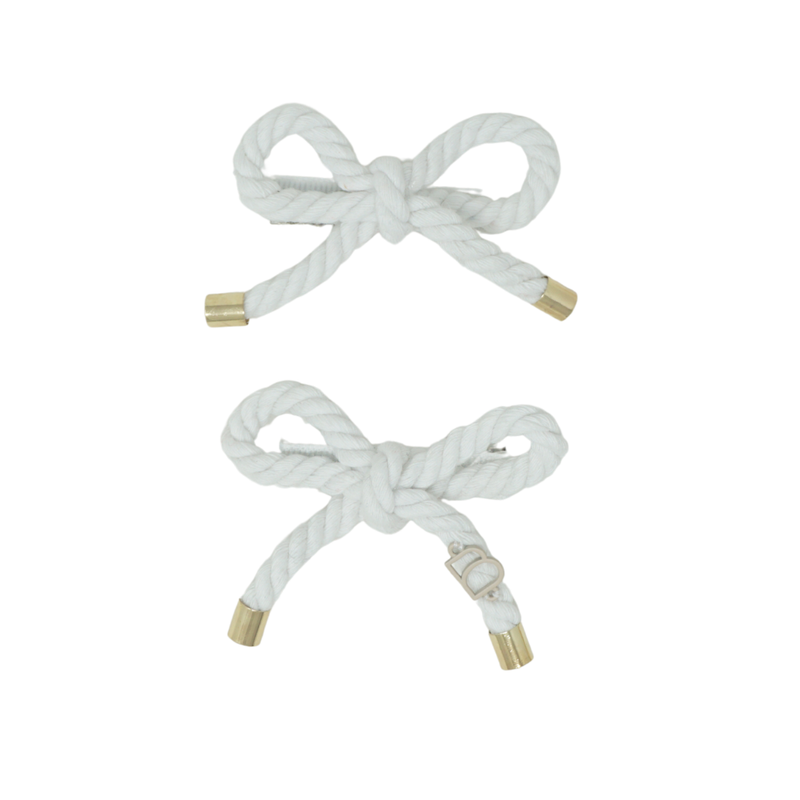 Nautical Rope Mini Bow Clip Set