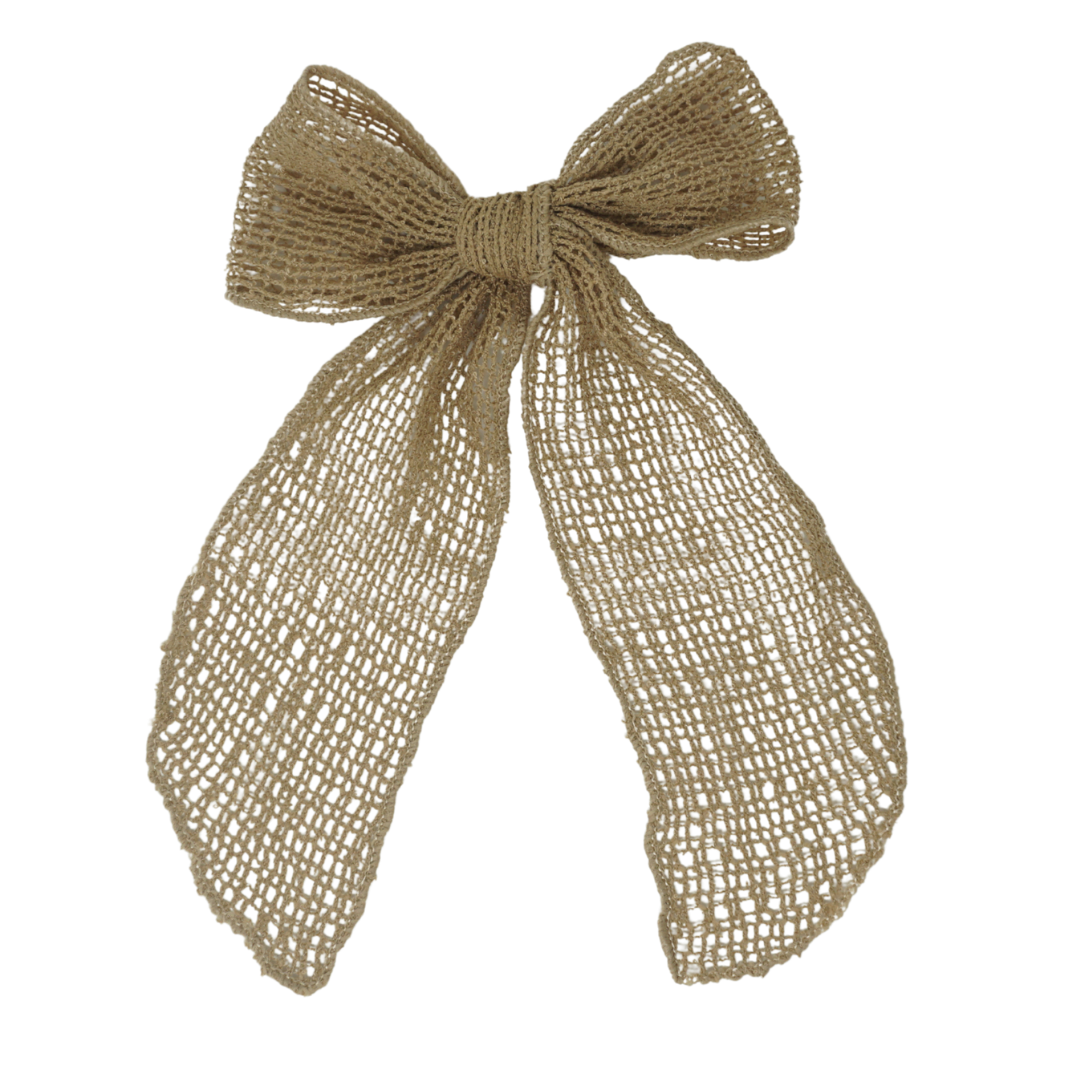 Netting Crochet Large Bow Clip