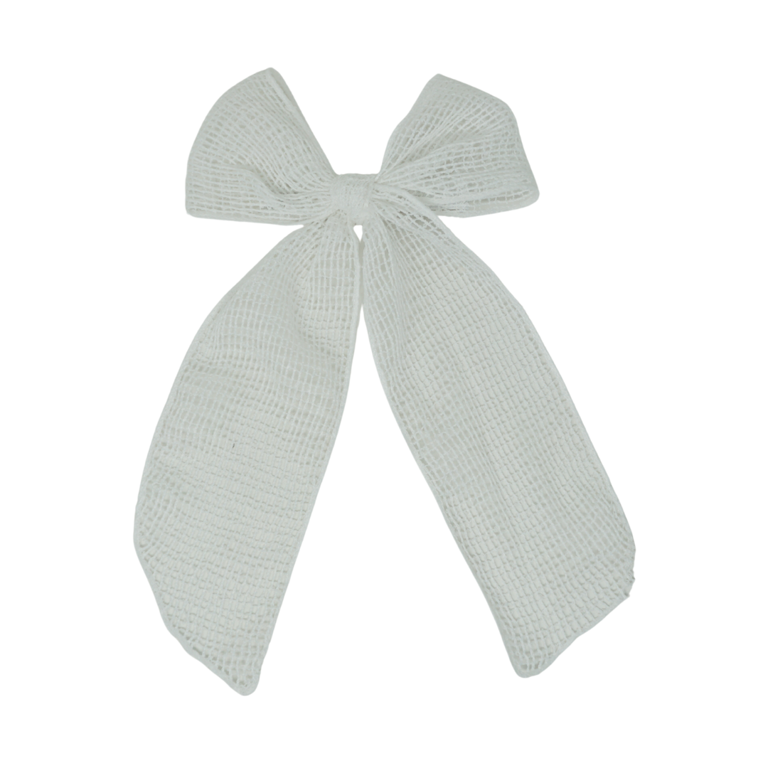 Netting Crochet Large Bow Clip