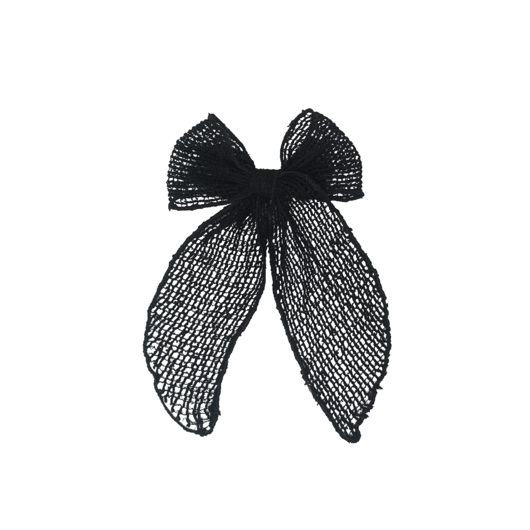 Netting Crochet Medium Bow Clip