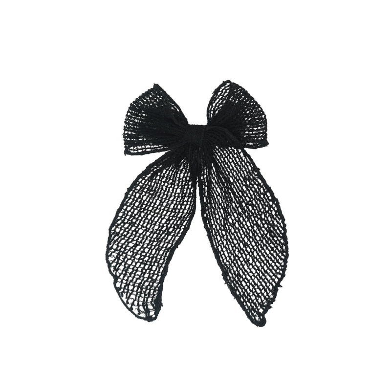 Netting Crochet Medium Bow Clip
