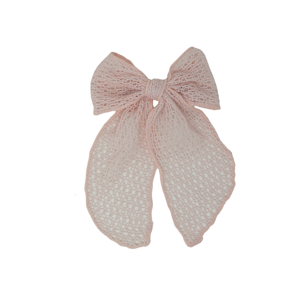 Netting Crochet Medium Bow Clip