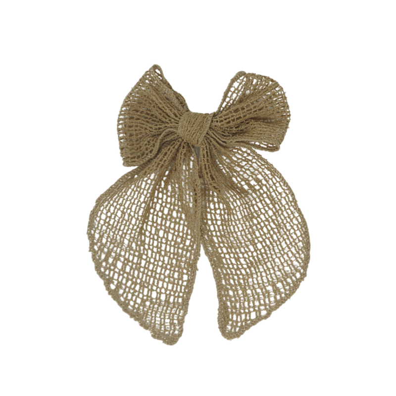Netting Crochet Medium Bow Clip