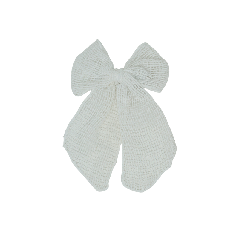 Netting Crochet Medium Bow Clip