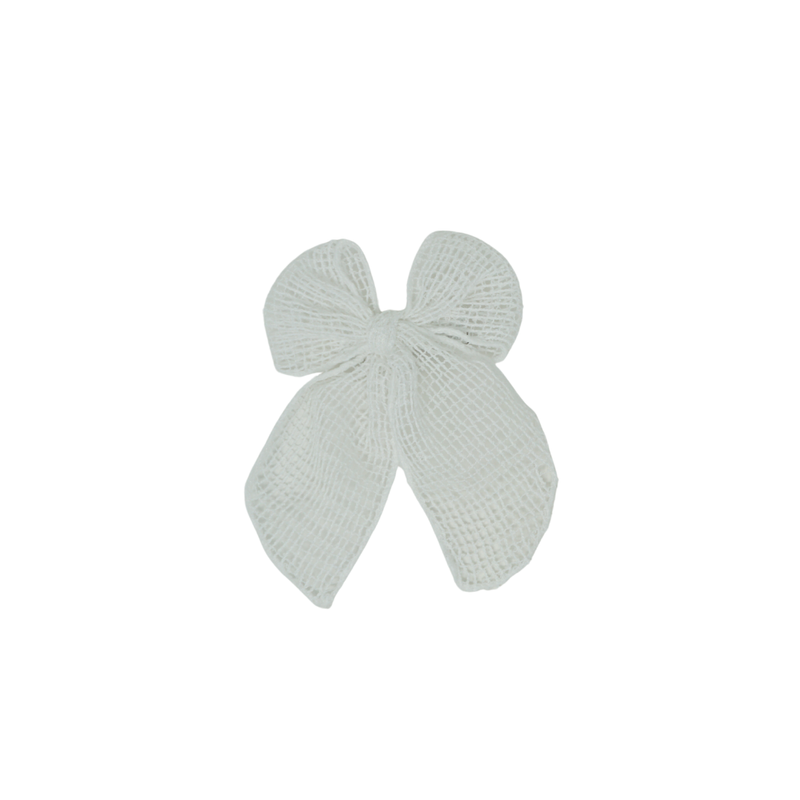 Netting Crochet Small Bow Clip