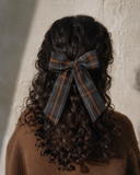 Plaids Large Bow Clip