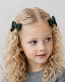Plaids Mini Bow Clip Set