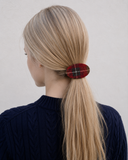 Plaids Oval Barrette