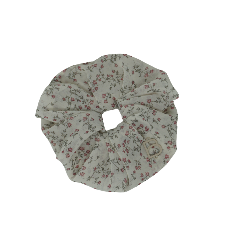 Printed Floral Scrunchie