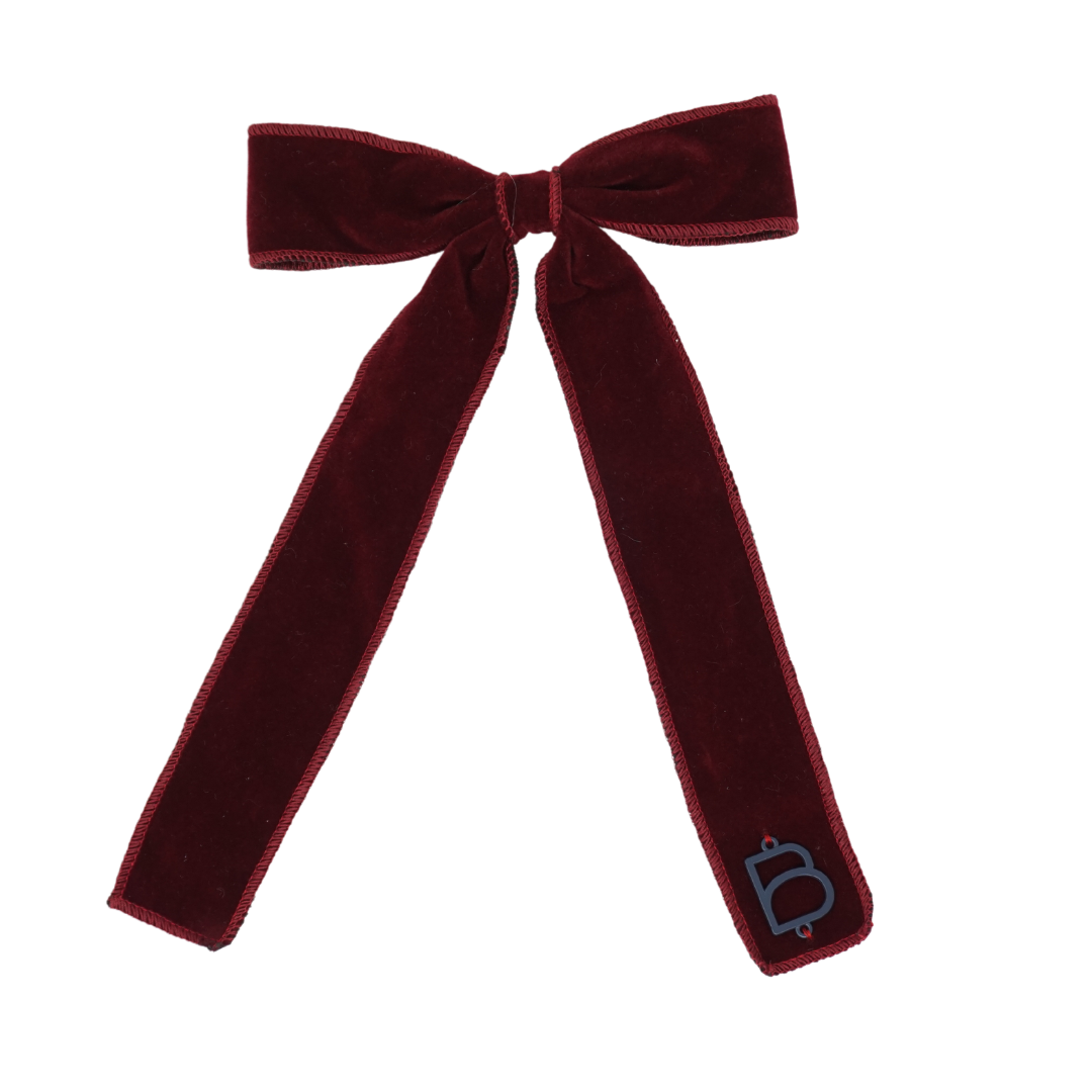 Rich Velvet Large Bow Clip (Long)