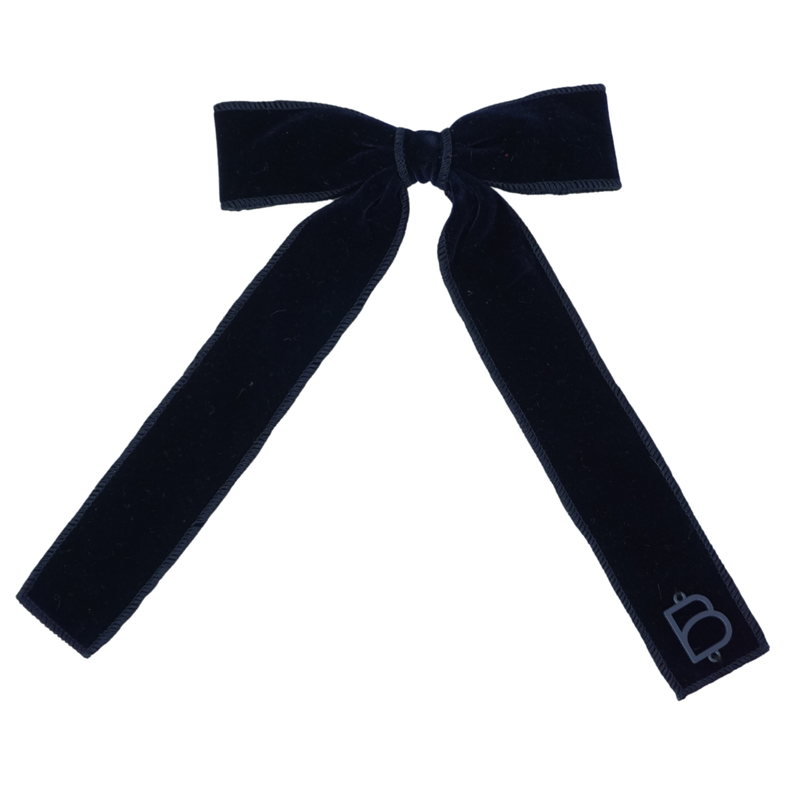 Rich Velvet Large Bow Clip (Long)